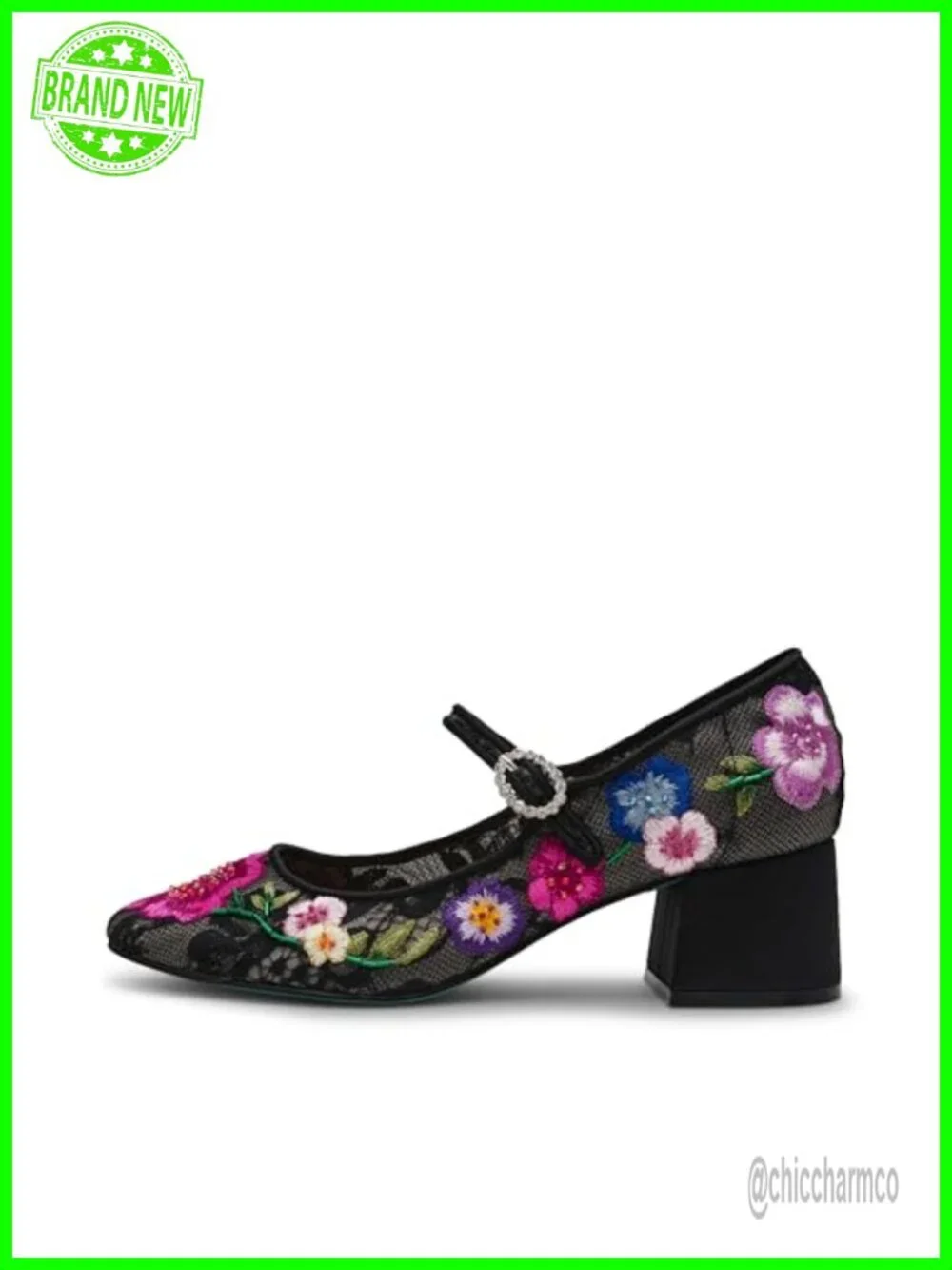 Mesh Block Heel Pumps with Slingback Strap 2.5